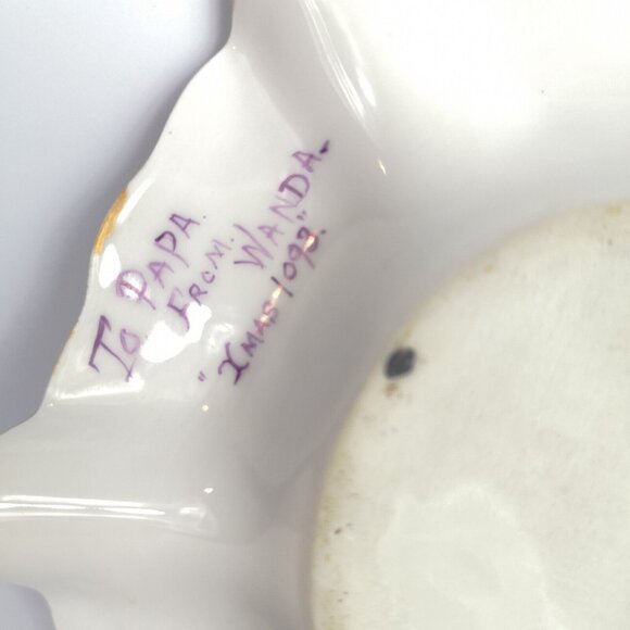 Antique Rosenthal Ashtray for 6 Hand Painted Gold Gilding Purple Flowers - Picture 5 of 8